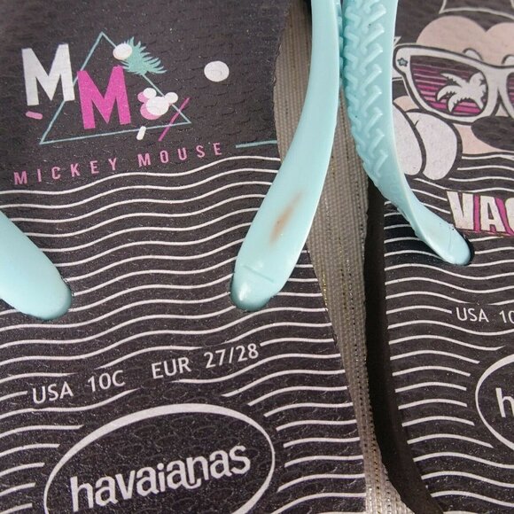đź’°3/$25 New Havaianas Disney Mickey Mouse Flip Flops 10 C - Picture 8 of 11